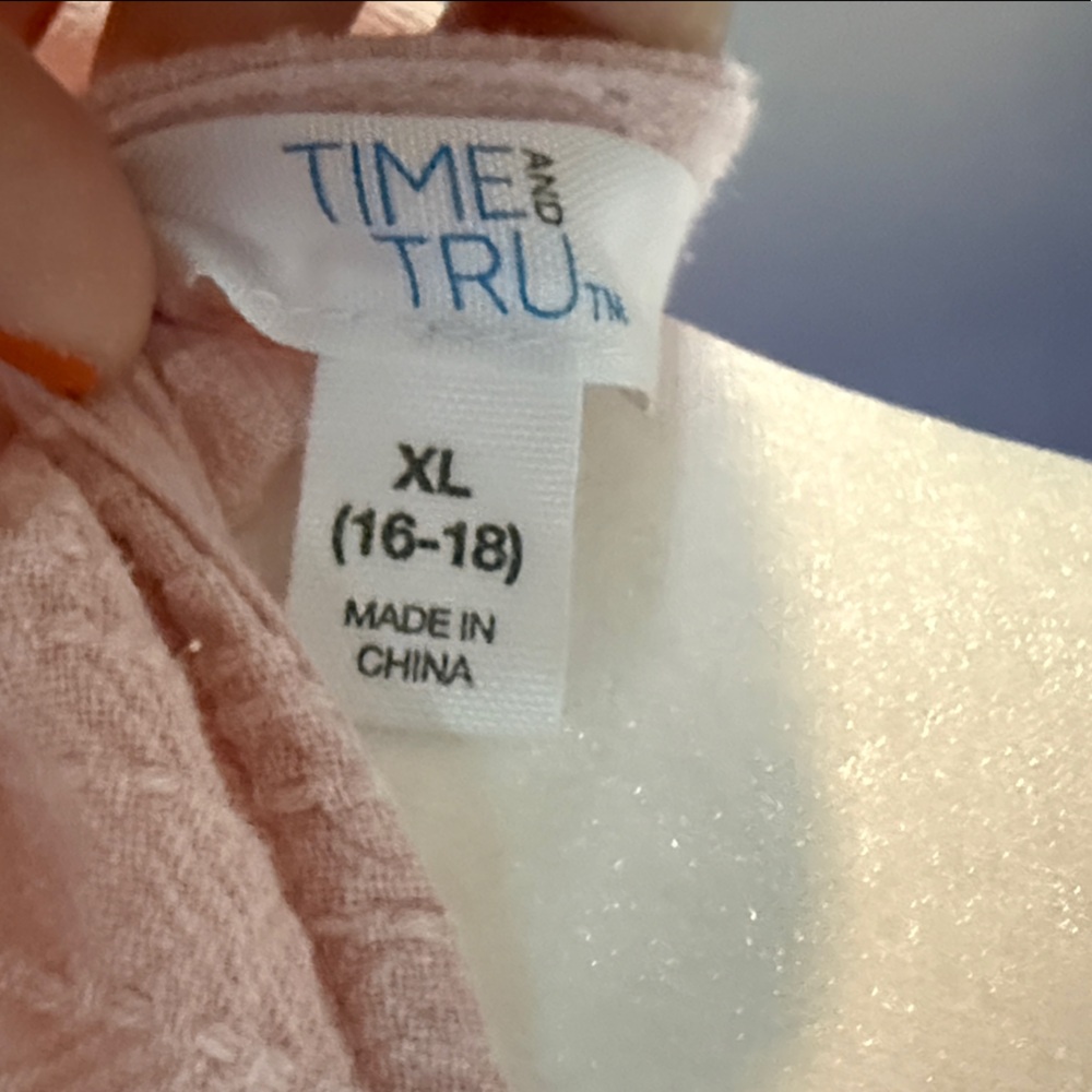 Time and Tru Light Pink Wrap Blouse - Picture 2 of 4